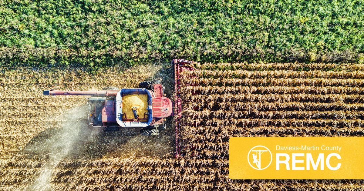Indiana's Electric Cooperatives Remind Farmers to Consider Power Line Safety During Harvest Season